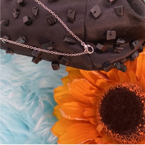 Diamond Solitaire Simulate & Micro Pave  Encased Necklace Silver Chain NEW - Picture 6 of 7